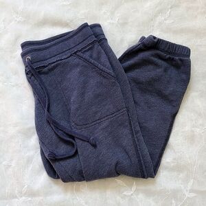 Aerie Y2K Navy Blue Low Rise Cropped Sweatpants Relaxed Fit For Comfort